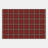 Feuille De Papier Cadeau Mixte rouge et vert Motifs de Noël Plaid hiver (Devant)