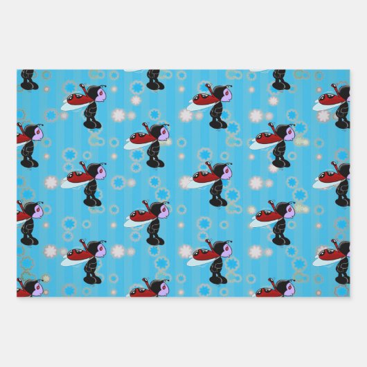 Feuille De Papier Cadeau Mizz Ladybug (Devant)