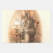 Feuille De Papier Cadeau "Mme Mouse Tricot" par Beatrix Potter (Devant)
