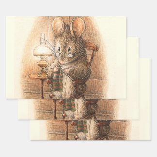 Feuille De Papier Cadeau "Mme Mouse Tricot" par Beatrix Potter