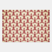 Feuille De Papier Cadeau Mmilieu du siècle moderne de l'ère spatiale Retro (Devant 2)