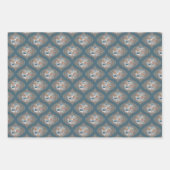 Feuille De Papier Cadeau Mocha & Accent Abstrait Turquoise Mandala Retro Og (Devant 3)