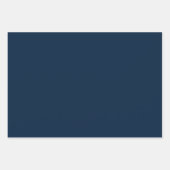 Feuille De Papier Cadeau Mod Links Motif géométrique Mid Century Bleu foncé (Devant 2)