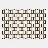 Feuille De Papier Cadeau Mod Links Retro Moderne Motif géométrique (Devant 2)
