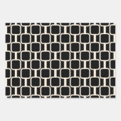 Feuille De Papier Cadeau Mod Links Retro Moderne Motif géométrique (Devant)
