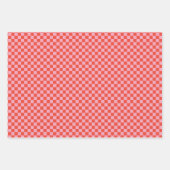 Feuille De Papier Cadeau Mod Wavy Super Hippie Rétro Noël rose rouge (Devant 2)