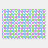 Feuille De Papier Cadeau Modèle coeurs lumineux Saint-Valentin (Devant 3)