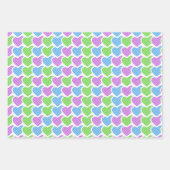 Feuille De Papier Cadeau Modèle coeurs lumineux Saint-Valentin (Devant 2)