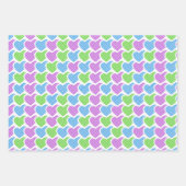 Feuille De Papier Cadeau Modèle coeurs lumineux Saint-Valentin (Devant)