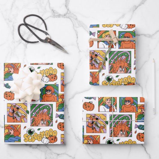 Feuille De Papier Cadeau Modèle de photos Halloween de Scooby-Doo (Recto)