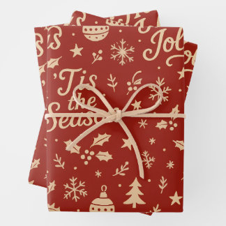 Feuille De Papier Cadeau Modèle de phrase de Joyeux Noël génial