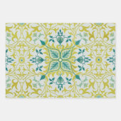 Feuille De Papier Cadeau Modèle de plafond vert citron sans couture de Will (Devant)