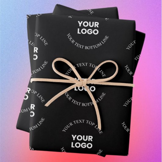 Feuille De Papier Cadeau Modèle de texte modifiable & logo facile à remplac