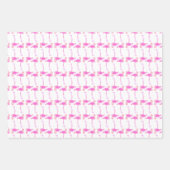 Feuille De Papier Cadeau Modèle flamant rose (Devant 2)