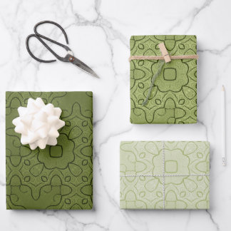 Feuille De Papier Cadeau Modèle floral