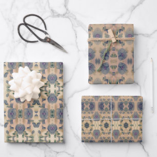 Feuille De Papier Cadeau Modèle Floral