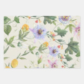 Feuille De Papier Cadeau Modèle Floral Lilac frais moderne (Devant 3)