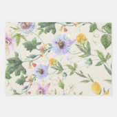 Feuille De Papier Cadeau Modèle Floral Lilac frais moderne (Devant 2)