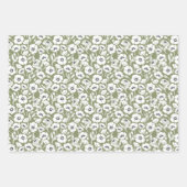 Feuille De Papier Cadeau Modèle floral moderne (Devant 2)