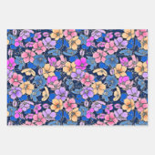 Feuille De Papier Cadeau Modèle floral stylistique 46 (Devant)