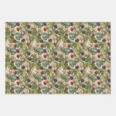 Feuille De Papier Cadeau Modèle floral tropical (Devant 3)