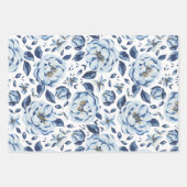 Feuille De Papier Cadeau Modèle Floral Vintage (Devant)