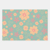 Feuille De Papier Cadeau Modèle Floral vintage (Devant)