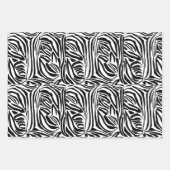 Feuille De Papier Cadeau Modèle Zèbre (Devant 2)