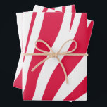 Feuille De Papier Cadeau Modèle Zèbre rose et blanc<br><div class="desc">Faites ressortir vos cadeaux avec ce papier d'emballage moderne,  avec un motif d'impression zèbre amusant.</div>