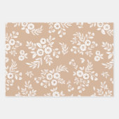 Feuille De Papier Cadeau Modern Beige Christmas Wrapping Paper (Devant)
