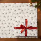 Feuille De Papier Cadeau Modern Black and white doodle style art 