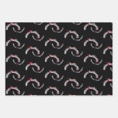 Feuille De Papier Cadeau Modern Black Merry Christmas Graffiti (Devant 2)