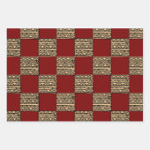 Feuille De Papier Cadeau Modern Checkerboard Geometric pattern  (Devant 2)