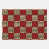 Feuille De Papier Cadeau Modern Checkerboard Geometric pattern  (Devant)