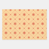 Feuille De Papier Cadeau Modern Christmas | Triangles & Snowflakes Pattern (Devant 3)