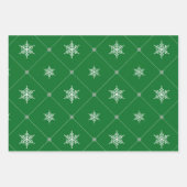 Feuille De Papier Cadeau Modern Christmas | Triangles & Snowflakes Pattern (Devant 2)