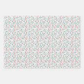 Feuille De Papier Cadeau Modern Festive Dot Pattern Christmas (Devant 3)