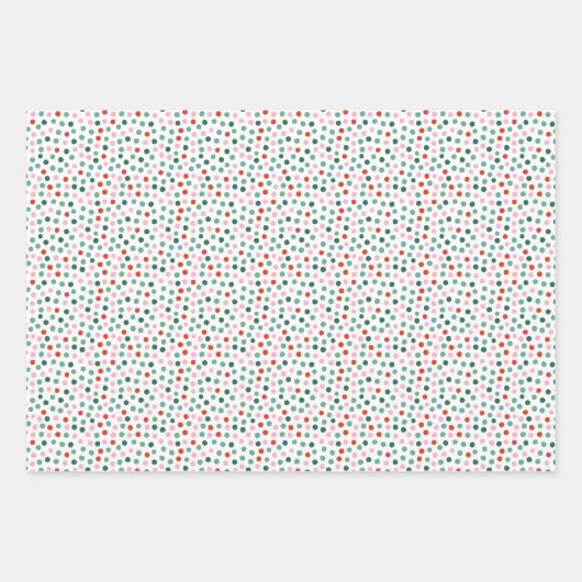 Feuille De Papier Cadeau Modern Festive Dot Pattern Christmas (Devant 3)