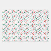 Feuille De Papier Cadeau Modern Festive Dot Pattern Christmas (Devant 2)