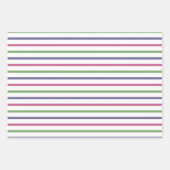 Feuille De Papier Cadeau Modern geometric patterns in blue, green, purple (Devant)