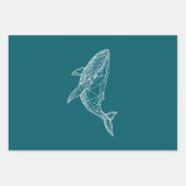 Feuille De Papier Cadeau Modern Geometric Whale Wrapping Paper (Devant)