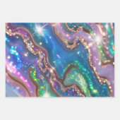 Feuille De Papier Cadeau Modern glitter opal  (Devant)