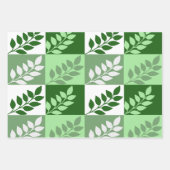 Feuille De Papier Cadeau Modern Green Botanical Leaf Pattern Wrapping Paper (Devant 3)