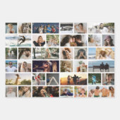Feuille De Papier Cadeau Modern Grid Photo Collage 'Create your Own' (Devant 3)
