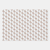 Feuille De Papier Cadeau Modern Reindeer Pattern Personalized Christmas (Devant 2)