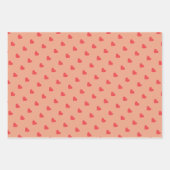 Feuille De Papier Cadeau Modern Urban Red Hearts Pattern (Devant 3)