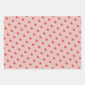 Feuille De Papier Cadeau Modern Urban Red Hearts Pattern (Devant)