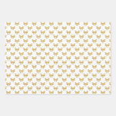 Feuille De Papier Cadeau Modern Whimsical Gold Coquette Bow Graduation (Devant 3)
