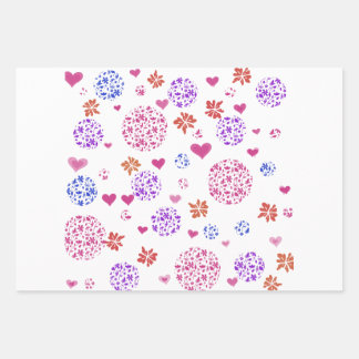 Feuille De Papier Cadeau Modern Wrapping Paper Flat Sheet Set of 3