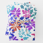 Feuille De Papier Cadeau Modern Wrapping Paper Flat Sheet Set of 3 (En situation)